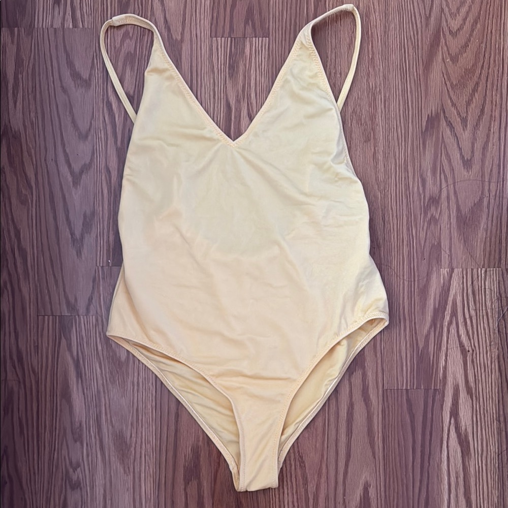 Butter Yellow One Piece Swimsuit